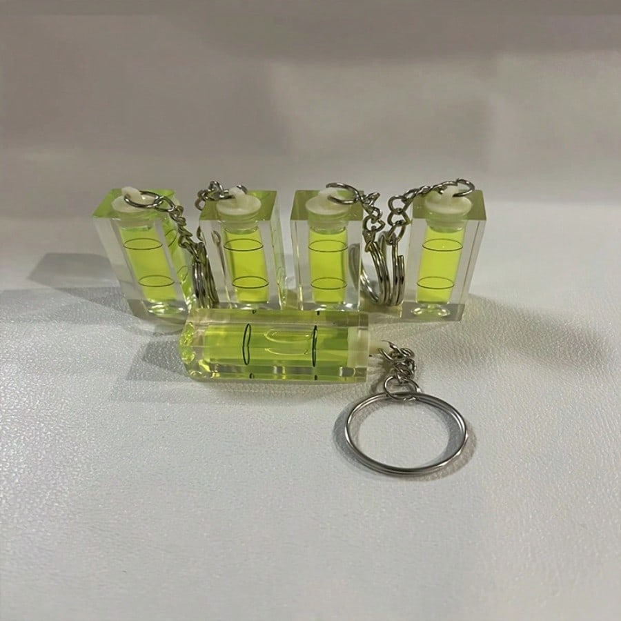 1pc/3pcs Plastic Level Keychain, Portable For Home Measuring, Outdoor, Gifts, Suitable For Handcraft Lovers & Boyfriends