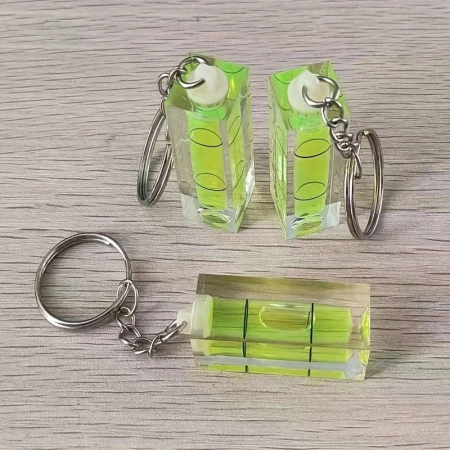 1pc/3pcs Plastic Level Keychain, Portable For Home Measuring, Outdoor, Gifts, Suitable For Handcraft Lovers & Boyfriends