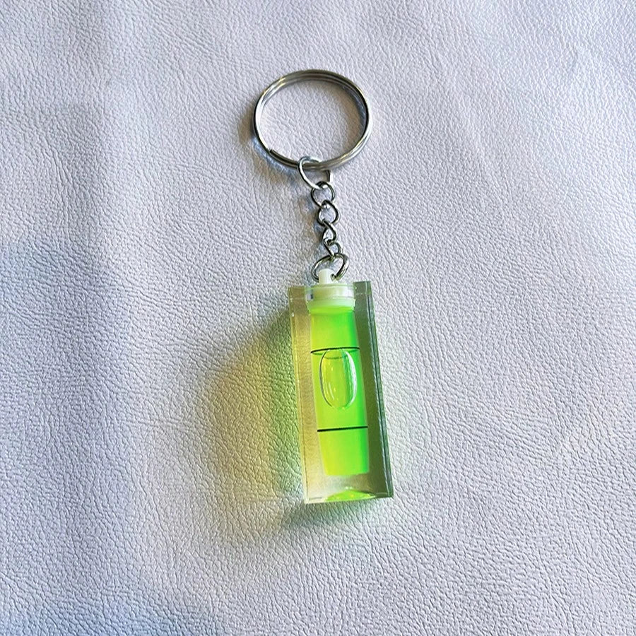 1pc/3pcs Plastic Level Keychain, Portable For Home Measuring, Outdoor, Gifts, Suitable For Handcraft Lovers & Boyfriends