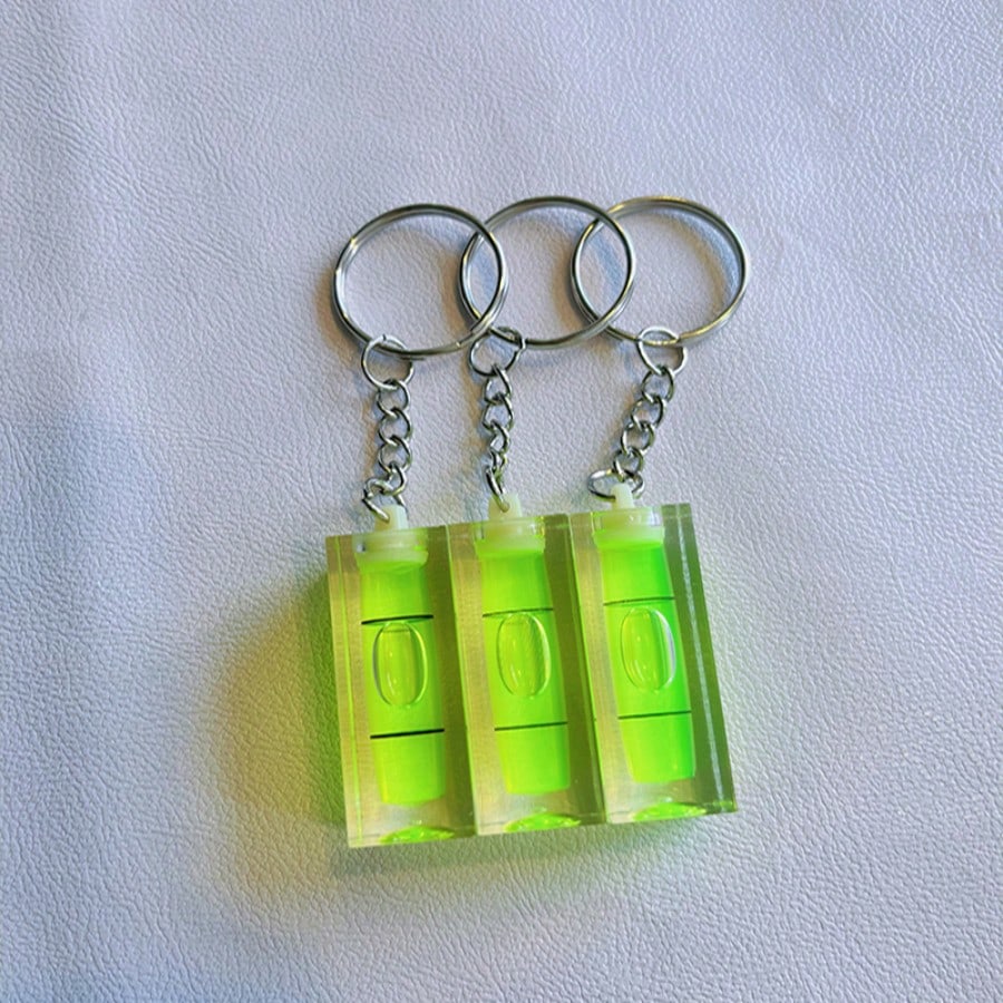 1pc/3pcs Plastic Level Keychain, Portable For Home Measuring, Outdoor, Gifts, Suitable For Handcraft Lovers & Boyfriends