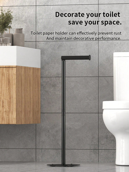 1pc 4 Roll Toilet Paper Holder- Self-Adhesive Installation, Foldable Independent Bathroom Storage Rack, Durable Iron Structure Space-Saving, Toilet Paper Storage, Smooth Metal Exterior, Sturdy Paper