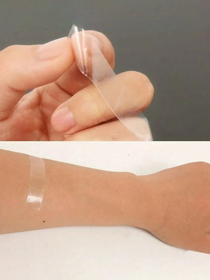 1pc 5m Double-Sided Non-Slip Tape Cutter, Concealed Double-Sided Adhesive Tape For Women Clothing & Body, High Strength Invisible Transparent Tape For Collars, Blouses, Dresses