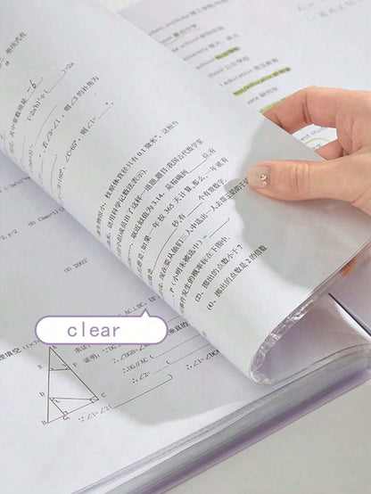 1pc A4 30-Page Transparent Folder, Student File Organizer For Storing Study Materials, Test Papers, Random Cover Cards, Back To S, First Day Of School