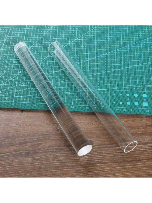 1PC Acrylic 19.5cm Solid \ Hollow Clay Acrylic Rolling DIY Modelling Clay Tools Pottery Porcelain Tool Handmade Art Clay Extruder Craft Tools Craft Accessories