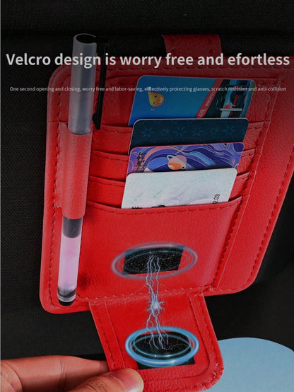 1pc Auto Car Sun Visor Organizer, Visor Holder, Car Sun Visor Mutil-Pocket Storage Organizer,Car Truck SUV Storage Pouch Holder, Multifunctional Auto Interior Accessories Storage Pocket Sun Visor Pouc