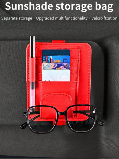 1pc Auto Car Sun Visor Organizer, Visor Holder, Car Sun Visor Mutil-Pocket Storage Organizer,Car Truck SUV Storage Pouch Holder, Multifunctional Auto Interior Accessories Storage Pocket Sun Visor Pouc