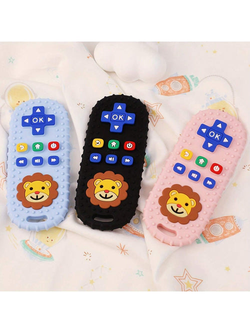1pc Baby Teether Toy, Lion Shape Remote Control Teether, Teething Stick For 3-24 Months Infants, Grip Exercise, Animal Themed, Great Gift For Baby, Thanksgiving & Christmas