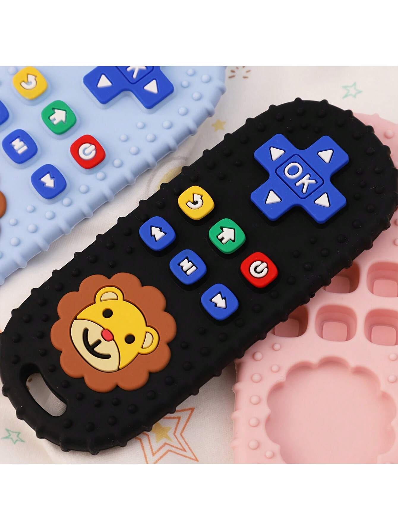 1pc Baby Teether Toy, Lion Shape Remote Control Teether, Teething Stick For 3-24 Months Infants, Grip Exercise, Animal Themed, Great Gift For Baby, Thanksgiving & Christmas