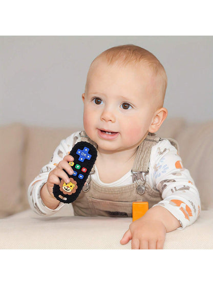 1pc Baby Teether Toy, Lion Shape Remote Control Teether, Teething Stick For 3-24 Months Infants, Grip Exercise, Animal Themed, Great Gift For Baby, Thanksgiving & Christmas