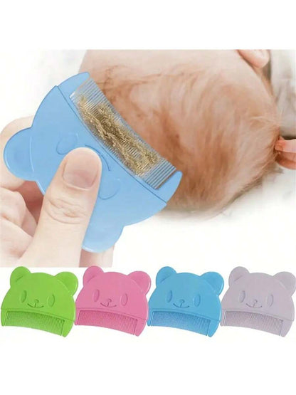 1pc Bear Shaped Infant Comb, Cradle Cap Remover, Multiple Colors Available