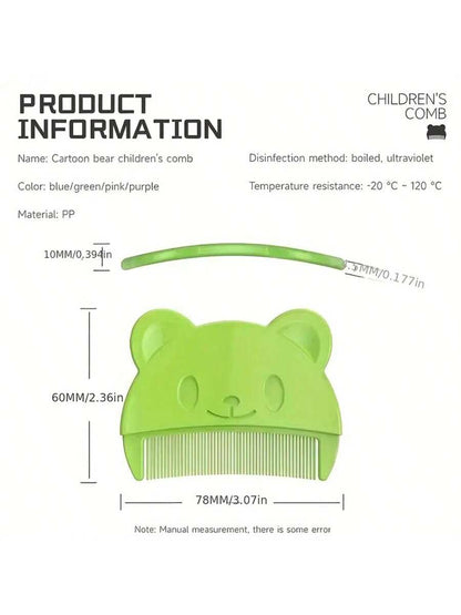 1pc Bear Shaped Infant Comb, Cradle Cap Remover, Multiple Colors Available