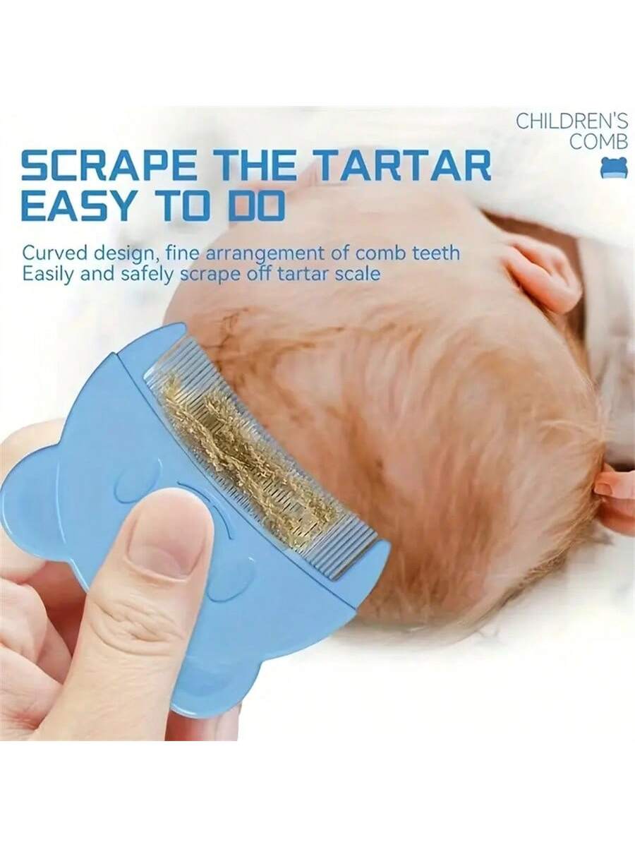 1pc Bear Shaped Infant Comb, Cradle Cap Remover, Multiple Colors Available