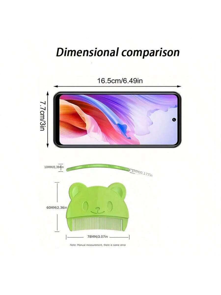 1pc Bear Shaped Infant Comb, Cradle Cap Remover, Multiple Colors Available