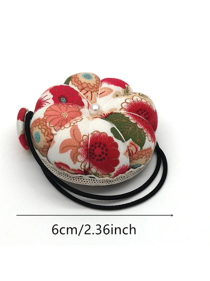 1pc Beautiful Flower Pattern Sewing Pin Cushion Sewing Accessories Sewing Pin Cushion Needle Cushion Needle Pillow Wrist Pin Cushion