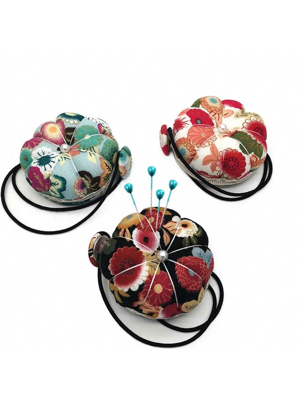 1pc Beautiful Flower Pattern Sewing Pin Cushion Sewing Accessories Sewing Pin Cushion Needle Cushion Needle Pillow Wrist Pin Cushion
