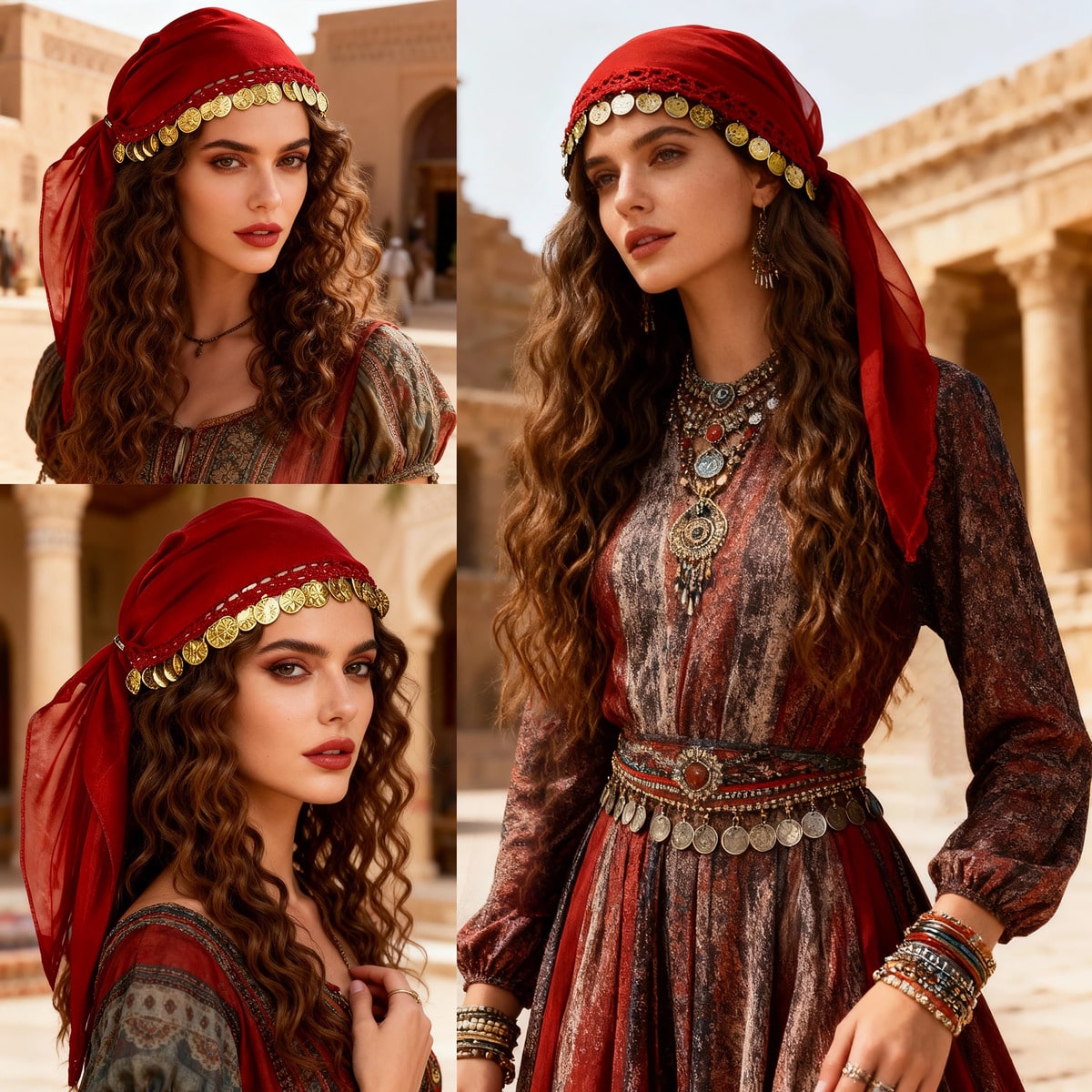 1pc Belly Dance Accessory Coin Headband, Dance Performance Headpiece, Hat (Random Color Packaging And Product Delivery)