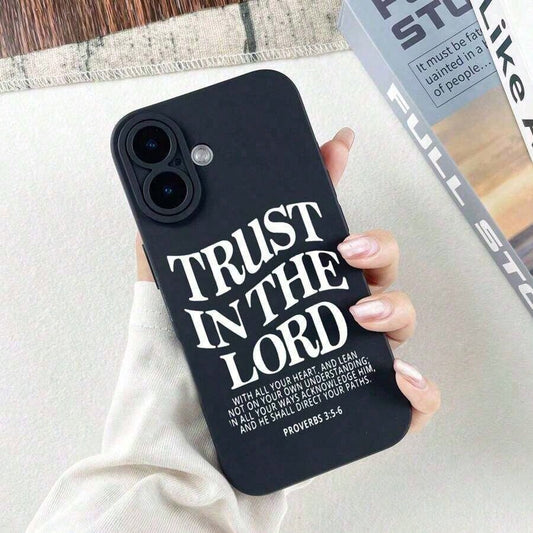 1pc Bible Verse Christian God Jesus Pattern Phone Case For Compatible With IPhone 16e/16/15/14/13/12/11/ProMax/Pro/Plus/XSMax/XS/X,Fashion Female Summer Unique Cases Shockproof Anti-Drop Design Tpu Pr