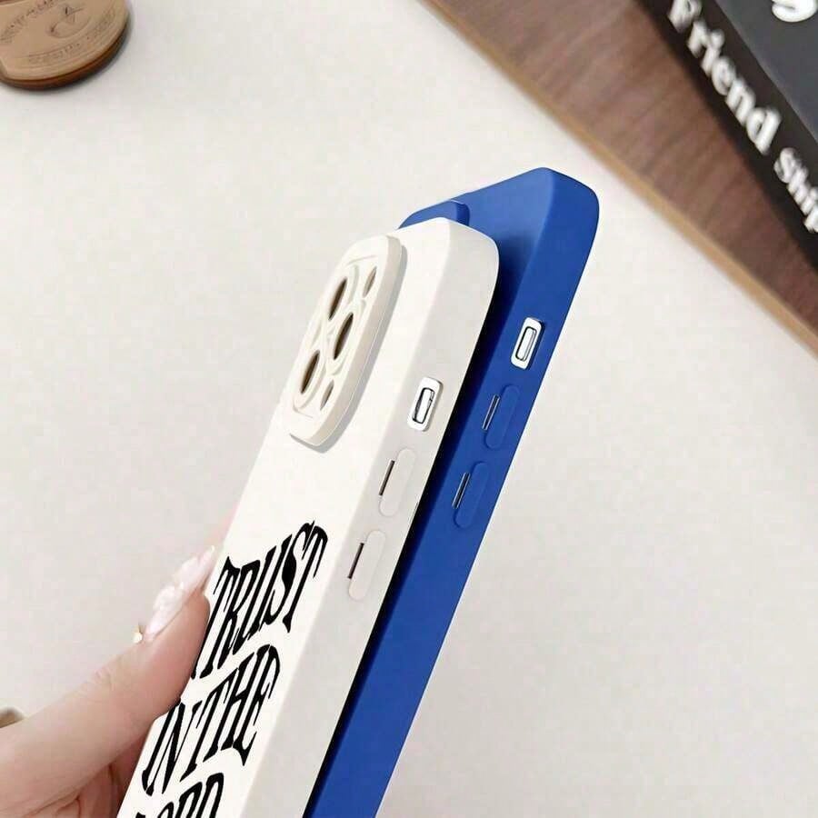 1pc Bible Verse Christian God Jesus Pattern Phone Case For Compatible With IPhone 16e/16/15/14/13/12/11/ProMax/Pro/Plus/XSMax/XS/X,Fashion Female Summer Unique Cases Shockproof Anti-Drop Design Tpu Pr