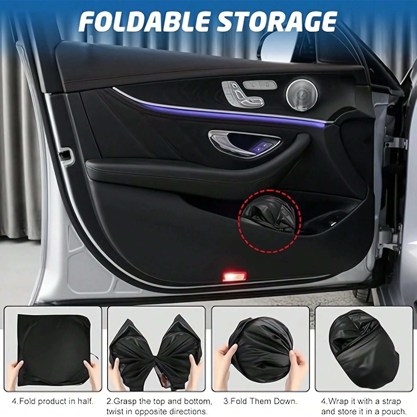 1pc Black Angry Eyes Car Front Windshield Sunshade, Car Interior Accessory, Car Window Sunshade, Car Windshield Sunshade, Car Interior Accessory, Material: Polyester, Suitable For Most Vehicles, Suita