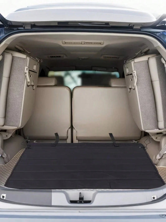 1pc Black/Grey Roll-Up Car Trunk Bumper Protector, Anti-Collision Pet Protection Mat