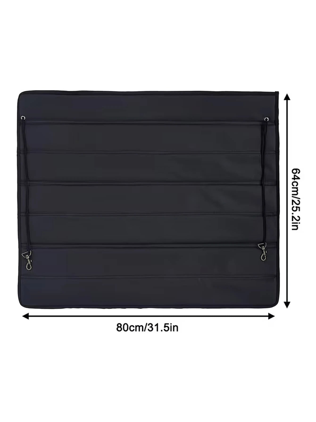 1pc Black/Grey Roll-Up Car Trunk Bumper Protector, Anti-Collision Pet Protection Mat