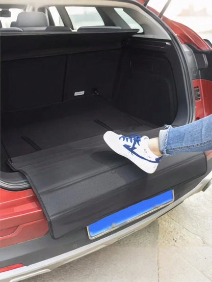 1pc Black/Grey Roll-Up Car Trunk Bumper Protector, Anti-Collision Pet Protection Mat