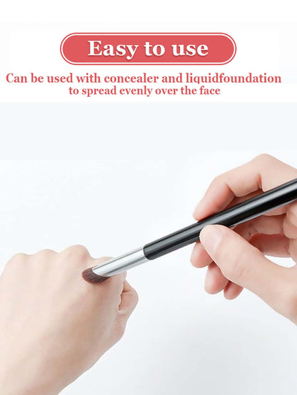 1pc Black Round Headed Concealer Brush, No Brush Marks, Covers Pimples, Acne Scars, Dark Circles,Foundation Brush,Concealer Brush,Blush Brush,Contour Brush,Blush Brush,Bronzer Brush,Powder Brush,Found