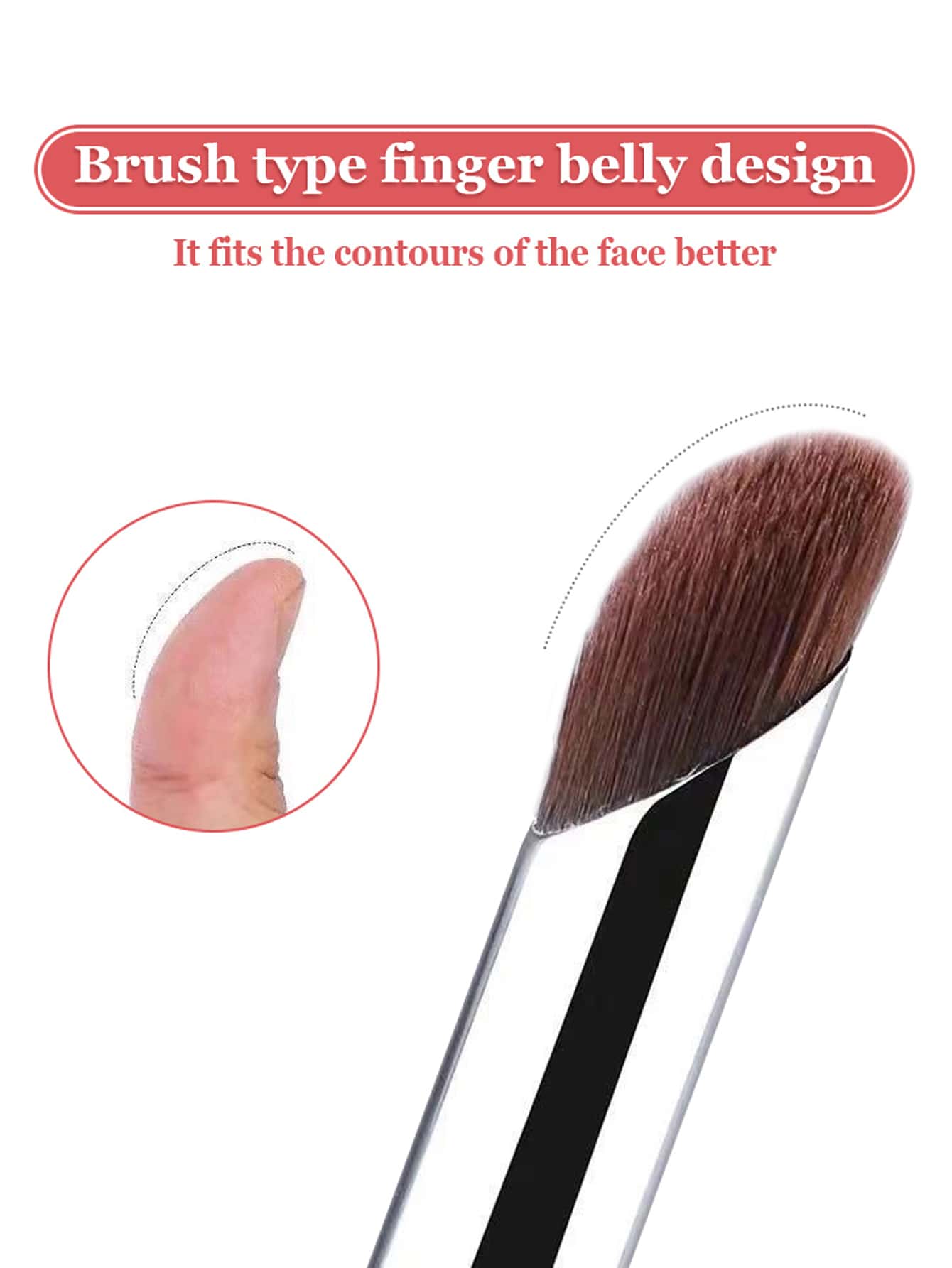 1pc Black Round Headed Concealer Brush, No Brush Marks, Covers Pimples, Acne Scars, Dark Circles,Foundation Brush,Concealer Brush,Blush Brush,Contour Brush,Blush Brush,Bronzer Brush,Powder Brush,Found