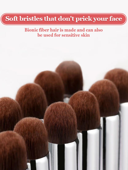 1pc Black Round Headed Concealer Brush, No Brush Marks, Covers Pimples, Acne Scars, Dark Circles,Foundation Brush,Concealer Brush,Blush Brush,Contour Brush,Blush Brush,Bronzer Brush,Powder Brush,Found