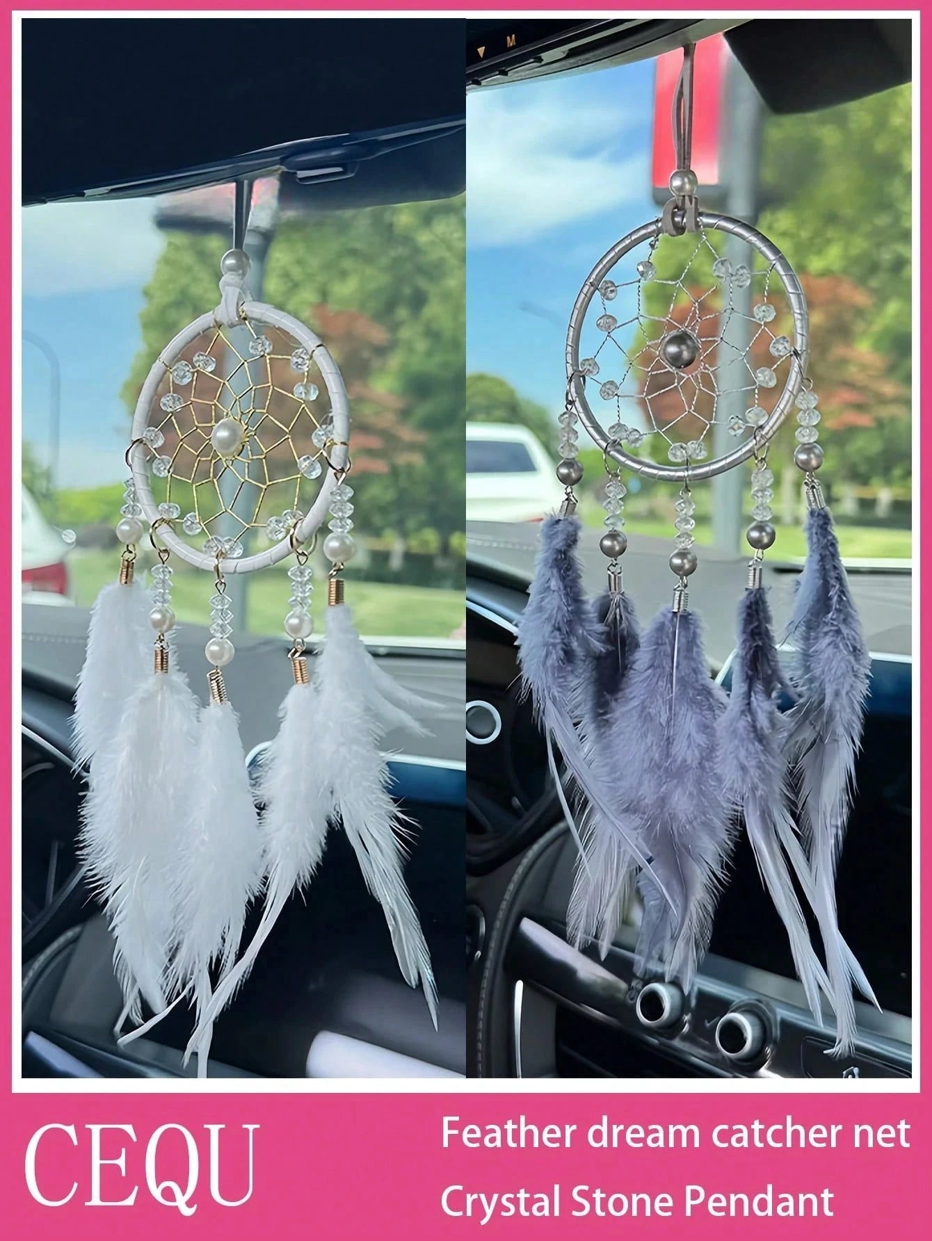 1PC Car Accessories, High-End Temperament, Dream Catcher, Rearview Mirror Pendant, Feather Car Pendant, Personalized Decoration,Best Gifts For Friends, Graduation Gifts, Back-To-School Gifts, Christma