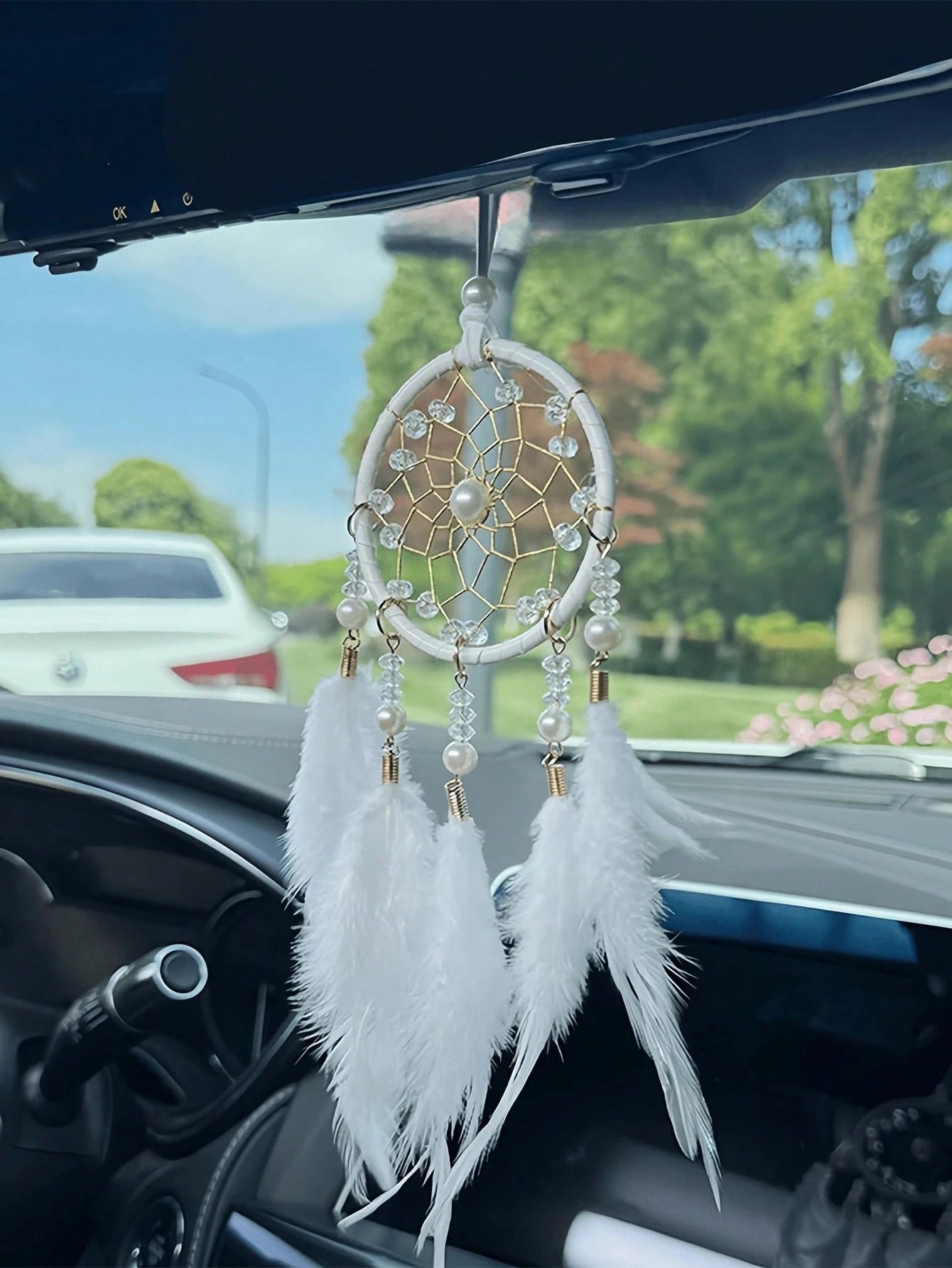 1PC Car Accessories, High-End Temperament, Dream Catcher, Rearview Mirror Pendant, Feather Car Pendant, Personalized Decoration,Best Gifts For Friends, Graduation Gifts, Back-To-School Gifts, Christma