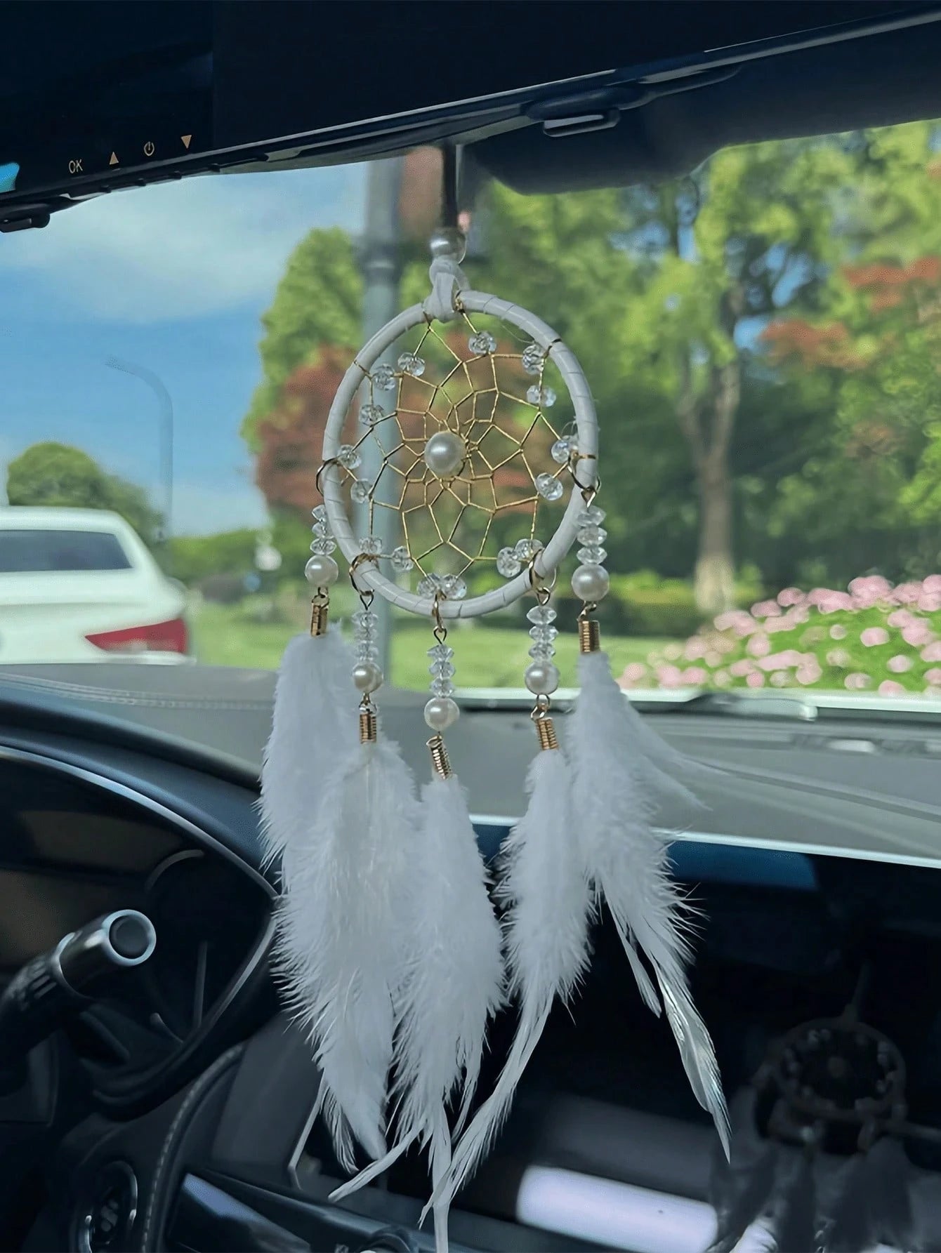 1PC Car Accessories, High-End Temperament, Dream Catcher, Rearview Mirror Pendant, Feather Car Pendant, Personalized Decoration,Best Gifts For Friends, Graduation Gifts, Back-To-School Gifts, Christma