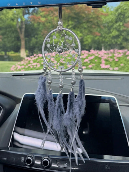 1PC Car Accessories, High-End Temperament, Dream Catcher, Rearview Mirror Pendant, Feather Car Pendant, Personalized Decoration,Best Gifts For Friends, Graduation Gifts, Back-To-School Gifts, Christma