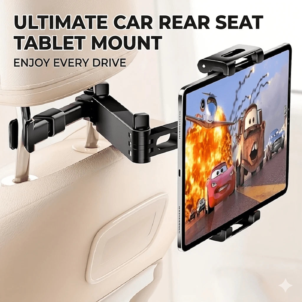 1pc Car Backseat Headrest Hanging Tablet Phone Mount 360° Rotatable Adjustable Holder Universal Fits 4.7-12.9 Inch Devices High Stability Car Travel Automotive Accessories