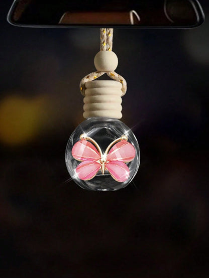 1pc Car Interior Pendant Perfume Bottle Empty Bottle Car Rearview Mirror Pendant Car Interior Decoration