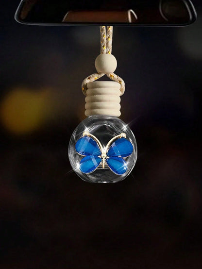 1pc Car Interior Pendant Perfume Bottle Empty Bottle Car Rearview Mirror Pendant Car Interior Decoration
