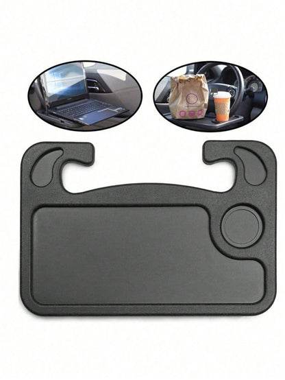 1pc Car Laptop Desk, Multifunctional Car Table Tray, Car Steering Wheel Mount Workspace