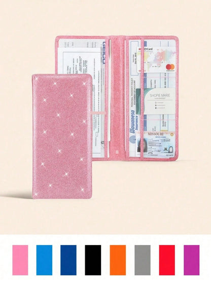 1pc Car Registration & Insurance Card Holder, Vehicle License Document Glove Box Organizer, Suitable For Men, Women & Teenagers, Waterproof Car File Folder To Hold Cards, Driver's License, Etc.
