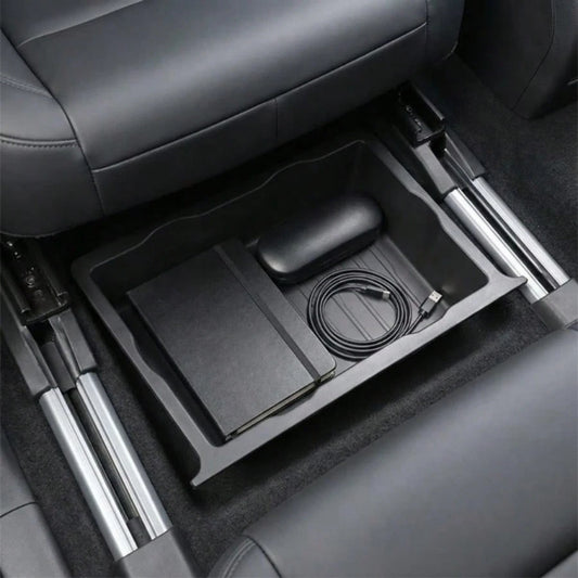 1pc Car Seat Rear Storage, Multi-Functional Car Seat Under-Seat Storage Box, Front And Rear Seat Storage Box, Hidden Tray, Efficient Space-Saving, Car Storage Rack, Under-Seat Sorting Storage Box, Rea