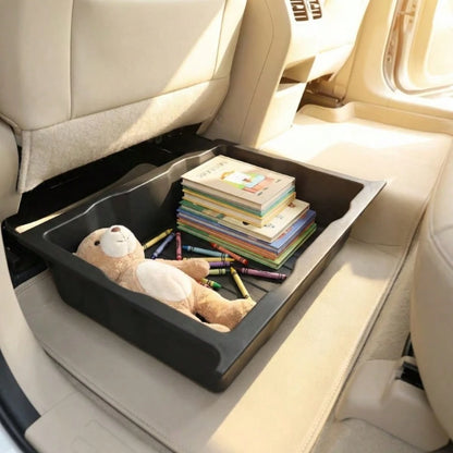 1pc Car Seat Rear Storage, Multi-Functional Car Seat Under-Seat Storage Box, Front And Rear Seat Storage Box, Hidden Tray, Efficient Space-Saving, Car Storage Rack, Under-Seat Sorting Storage Box, Rea
