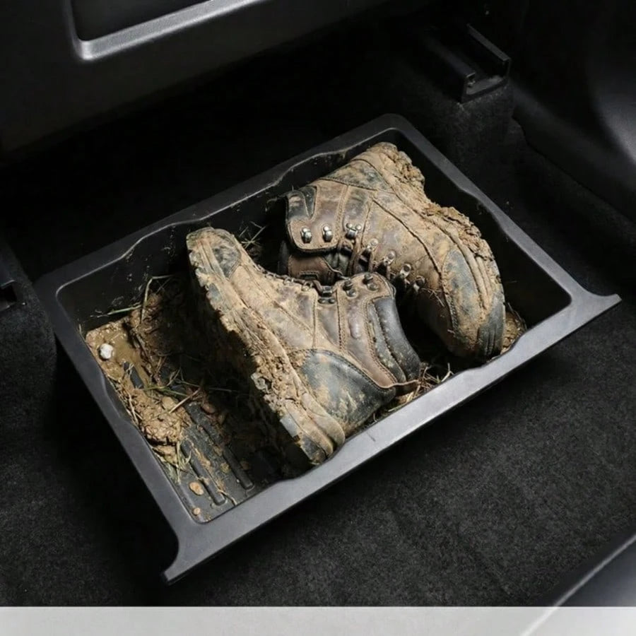 1pc Car Seat Rear Storage, Multi-Functional Car Seat Under-Seat Storage Box, Front And Rear Seat Storage Box, Hidden Tray, Efficient Space-Saving, Car Storage Rack, Under-Seat Sorting Storage Box, Rea