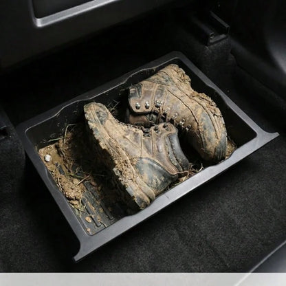 1pc Car Seat Rear Storage, Multi-Functional Car Seat Under-Seat Storage Box, Front And Rear Seat Storage Box, Hidden Tray, Efficient Space-Saving, Car Storage Rack, Under-Seat Sorting Storage Box, Rea