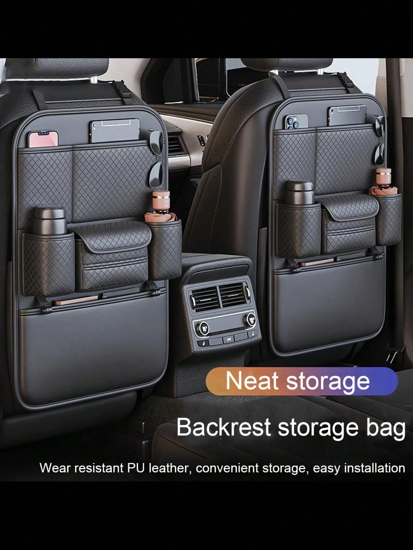1pc Car Storage Bag Car Seat Back Storage Bag Car Tissue Box Car Seat Back Storage Rack Car Seat Back Storage Bag