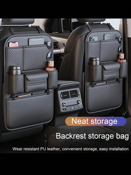 1pc Car Storage Bag Car Seat Back Storage Bag Car Tissue Box Car Seat Back Storage Rack Car Seat Back Storage Bag