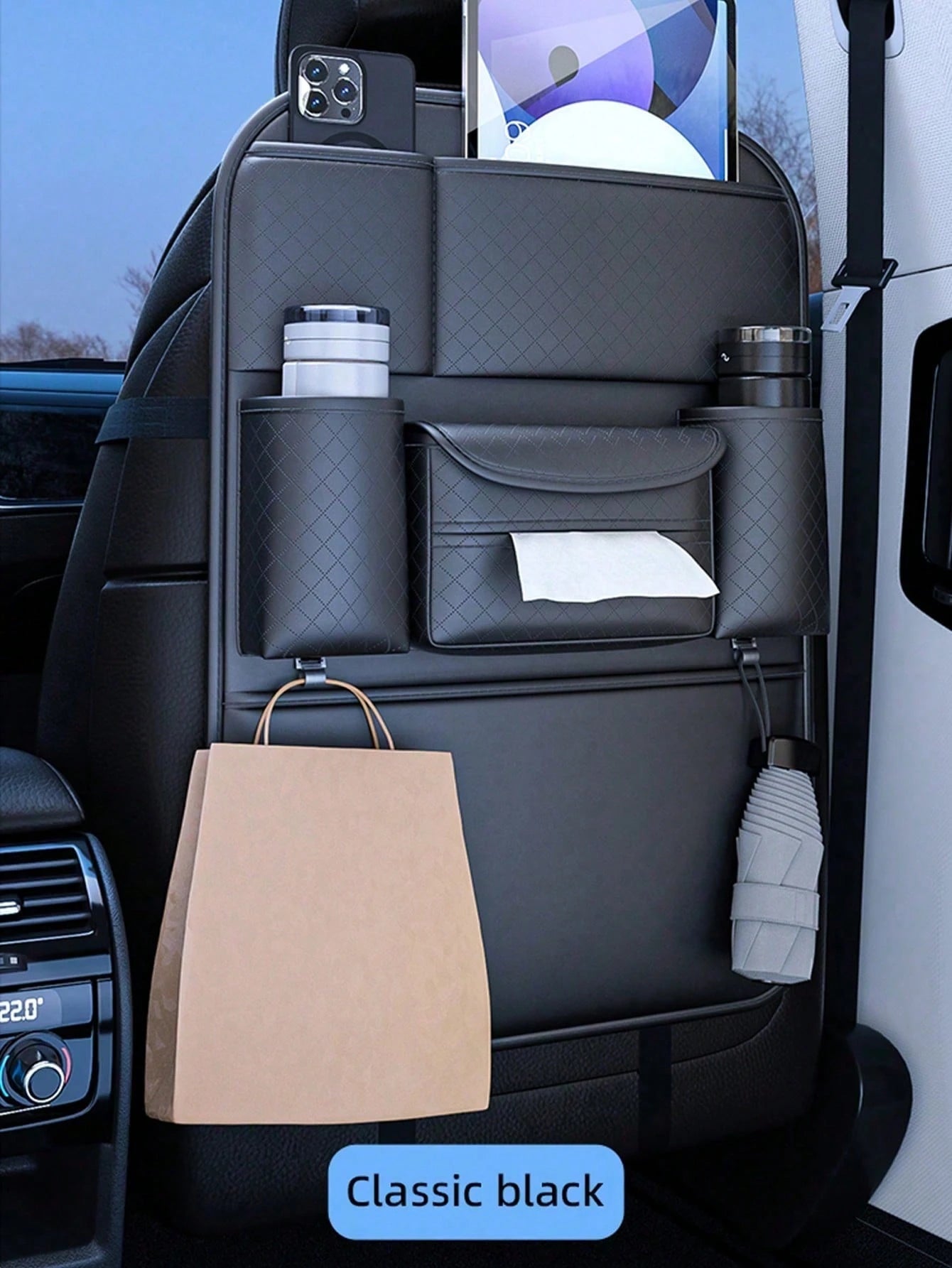 1pc Car Storage Bag Car Seat Back Storage Bag Car Tissue Box Car Seat Back Storage Rack Car Seat Back Storage Bag