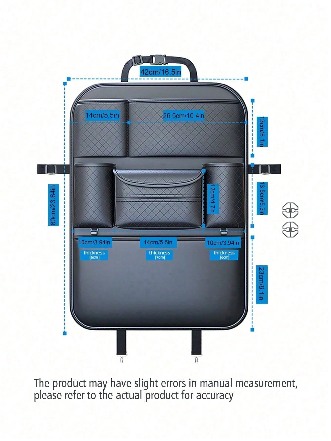 1pc Car Storage Bag Car Seat Back Storage Bag Car Tissue Box Car Seat Back Storage Rack Car Seat Back Storage Bag