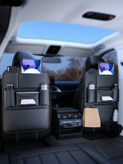 1pc Car Storage Bag Car Seat Back Storage Bag Car Tissue Box Car Seat Back Storage Rack Car Seat Back Storage Bag