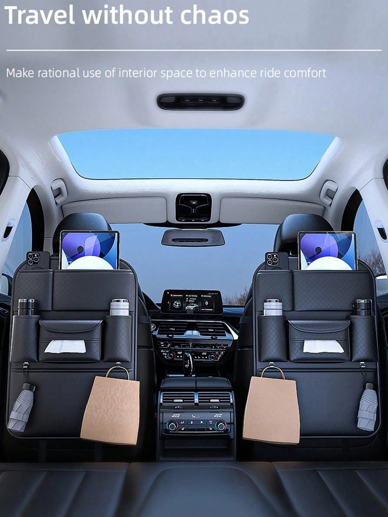 1pc Car Storage Bag Car Seat Back Storage Bag Car Tissue Box Car Seat Back Storage Rack Car Seat Back Storage Bag