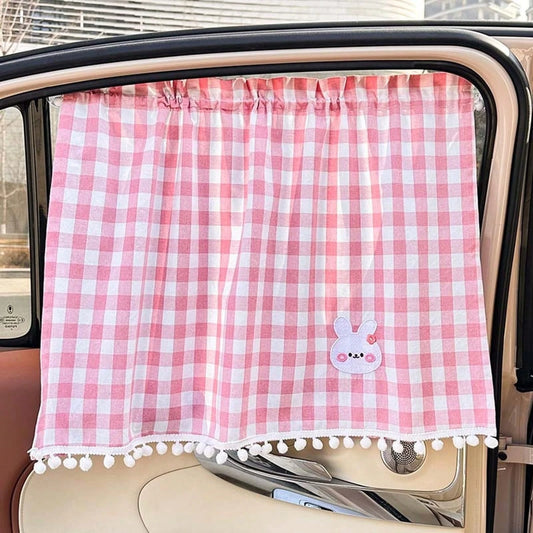 1PC Car Sunshade Curtain Cotton Cartoon Comfortable Car Sunscreen Insulation Shade Curtain Baby Car Window Sunshade Side Cover