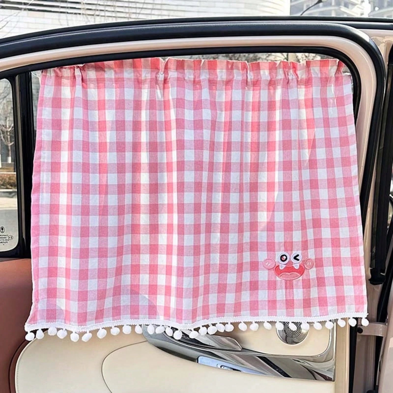 1PC Car Sunshade Curtain Cotton Cartoon Comfortable Car Sunscreen Insulation Shade Curtain Baby Car Window Sunshade Side Cover